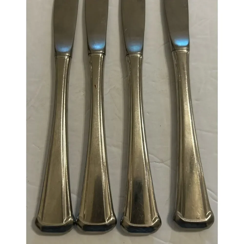 Vtg Oneida Maestro St Leger Aberdeen Stainless‎ Flatware Dinner Knives Set Of 4